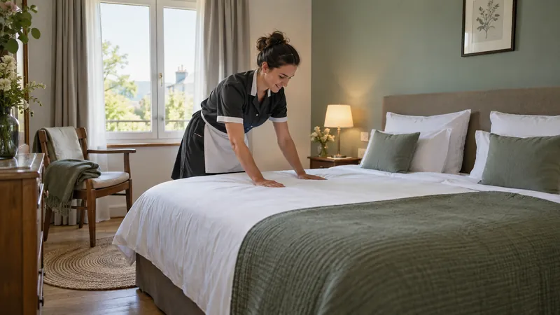 Illustration: Preparing a hotel room