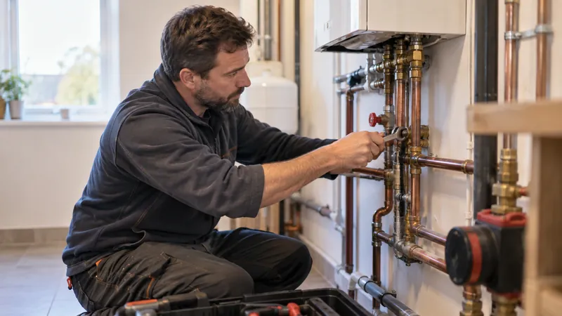Illustration: Control of an installation by a heating plumber