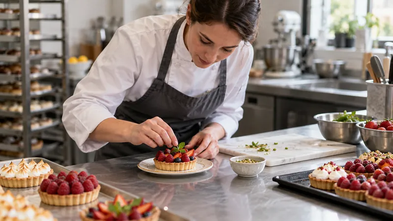 Illustration: Preparation of pastries in a workshop
