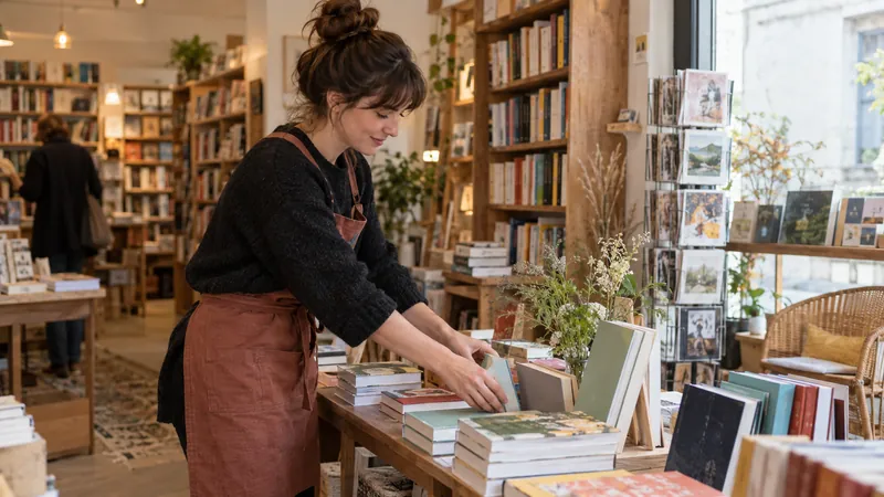 Abbildung: Präsentation von Büchern in einer Buchhandlung