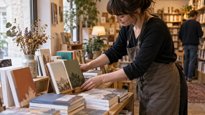 Illustration: Presentation of books in a bookstore