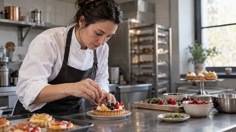 Illustration: Preparation of pastries in a workshop