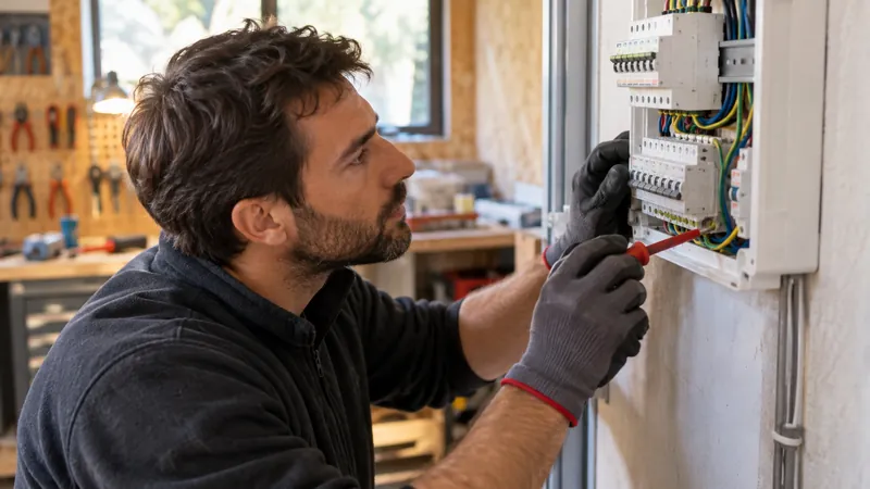 Illustrazione: controllo di un impianto elettrico