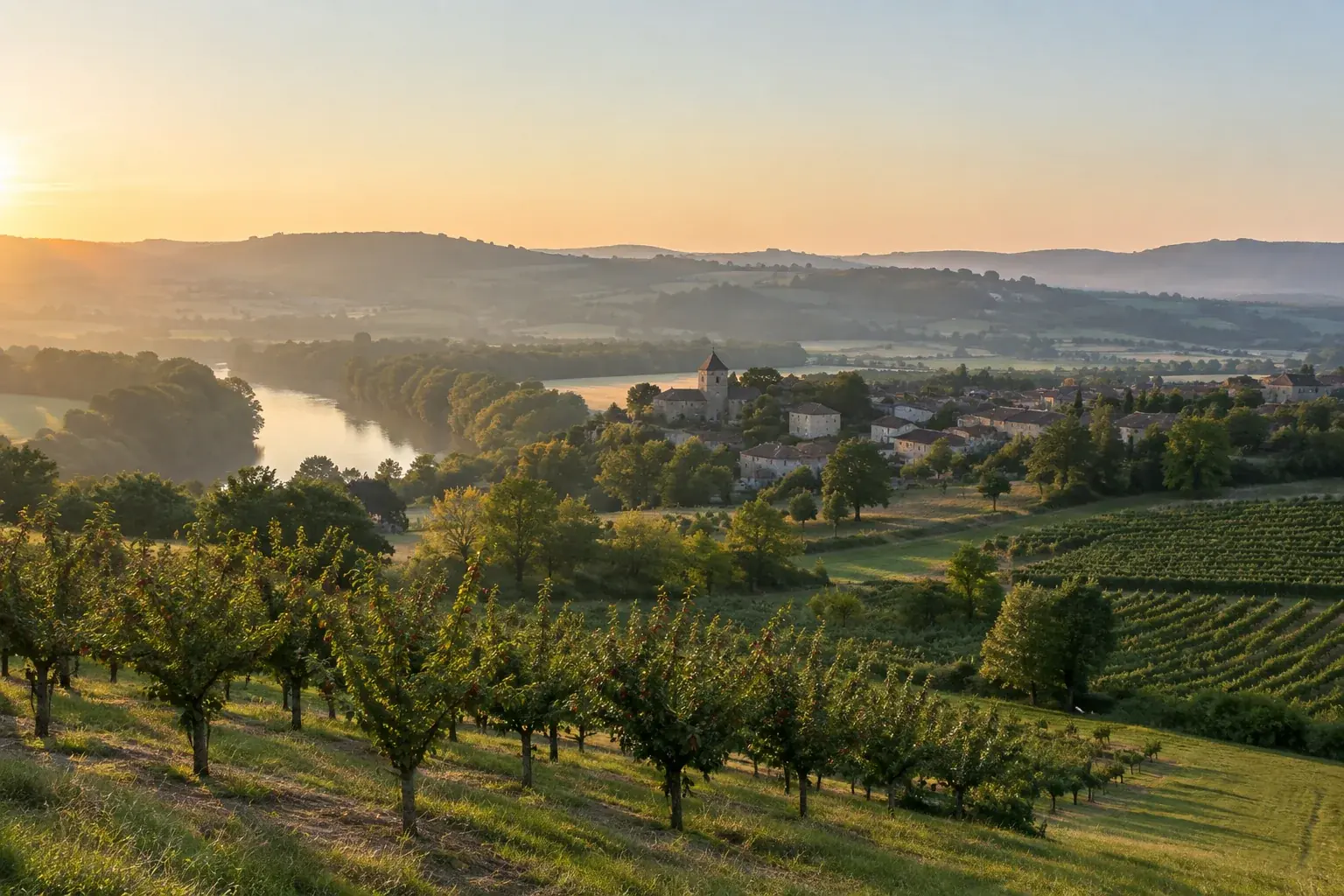 Evokative Landschaft der Abteilung Tarn-et-Garonne und ihrer Region