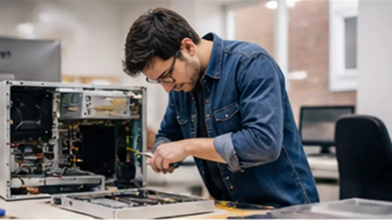 Illustratie van de activiteit Computerwinkel