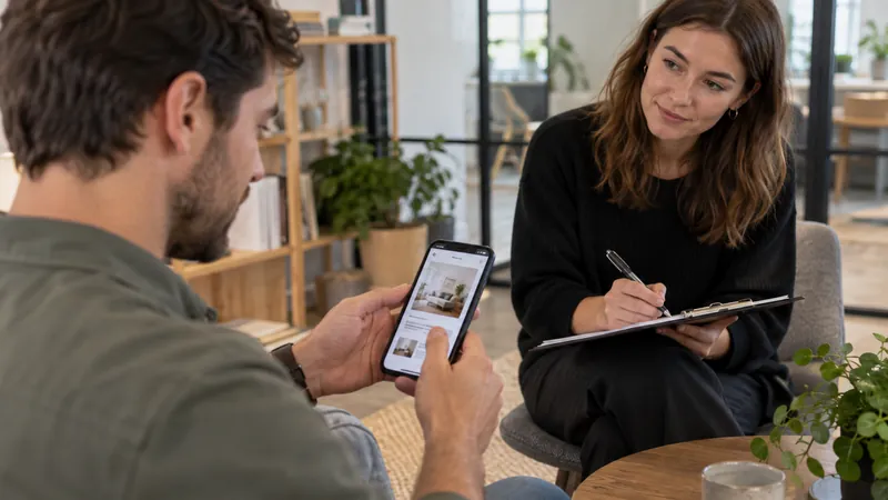 Testare un viaggio in loco su un telefono con appunti
