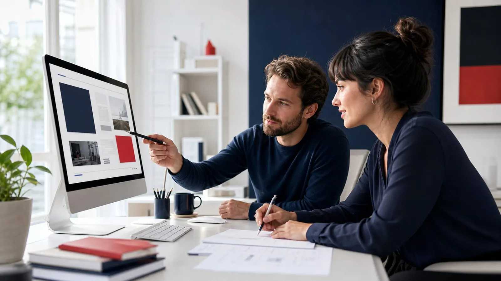 Équipe web préparant la création d’un site internet