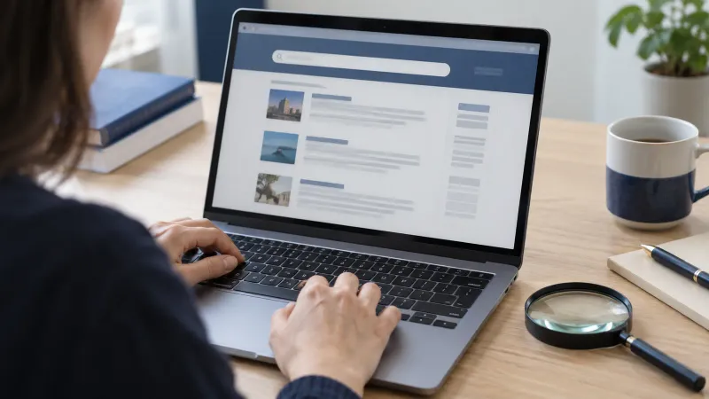 Illustratie van het werken aan een webproject