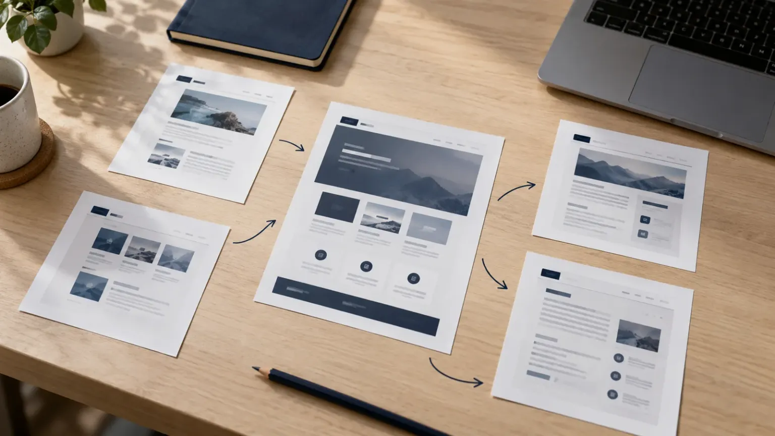 Illustratie van het werken aan een webproject
