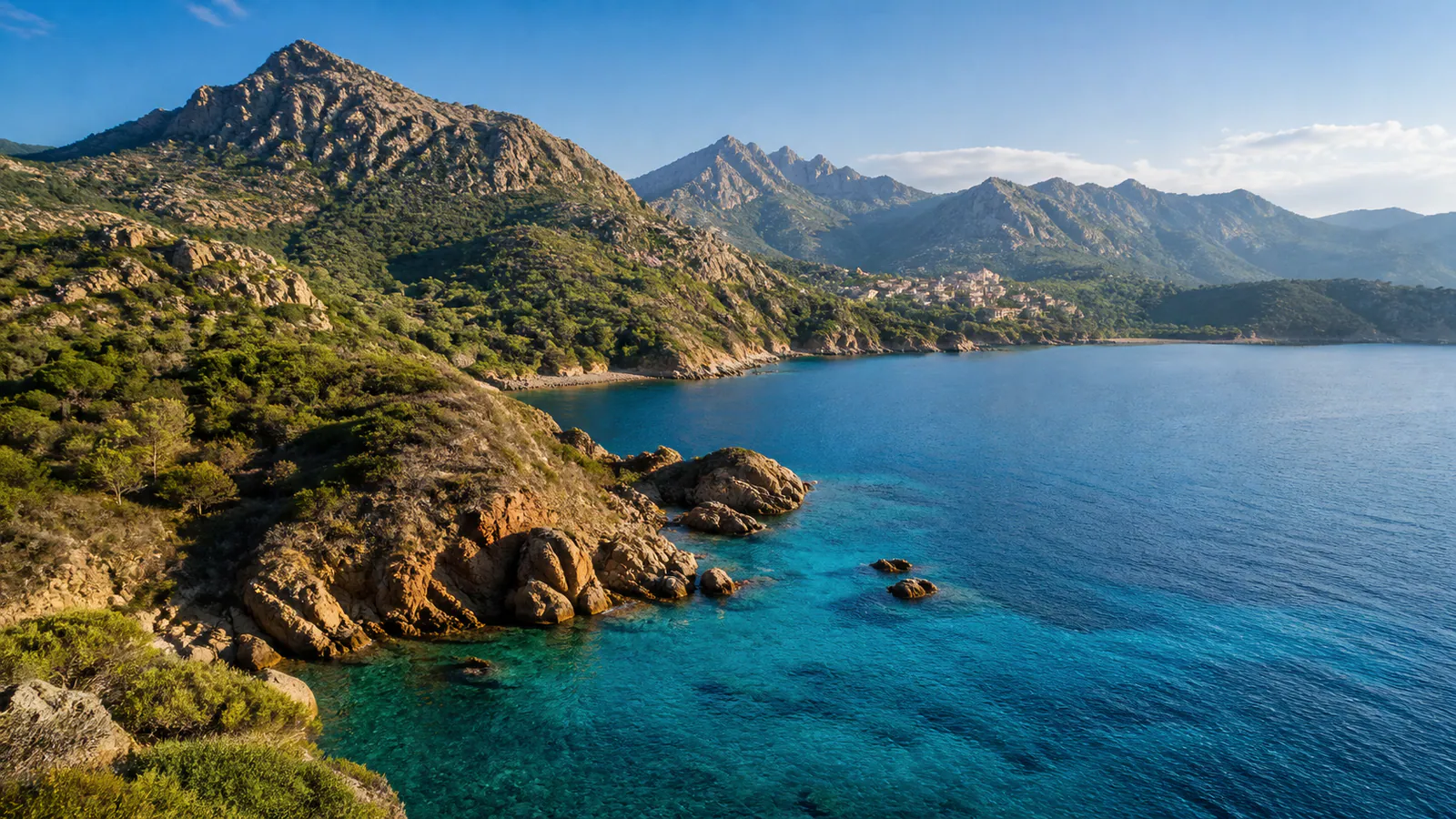 Paysage évocateur du département Haute-Corse et de sa région