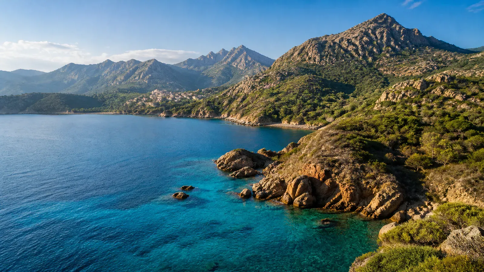 Paysage évocateur de la région Corse