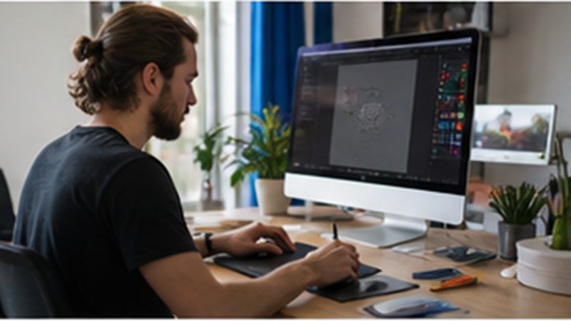 Kuva toiminnasta Graafinen studio