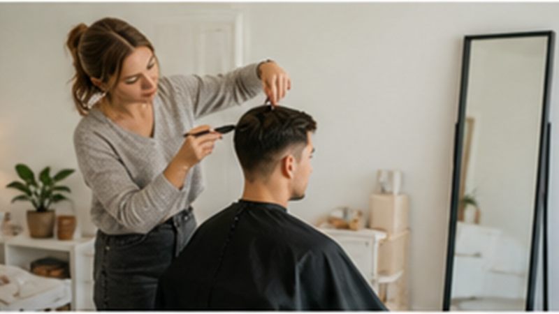 Illustratie van de activiteit Kapper aan huis