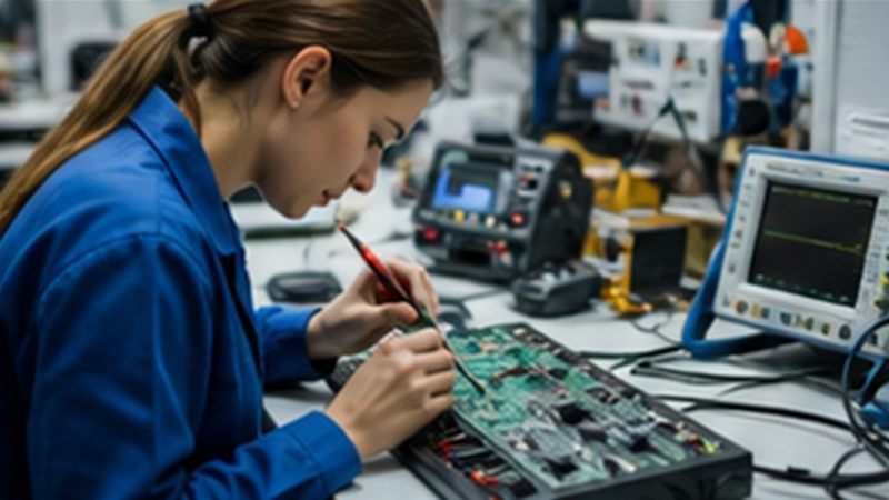 Kuva toiminnasta Elektroniikan valmistaja