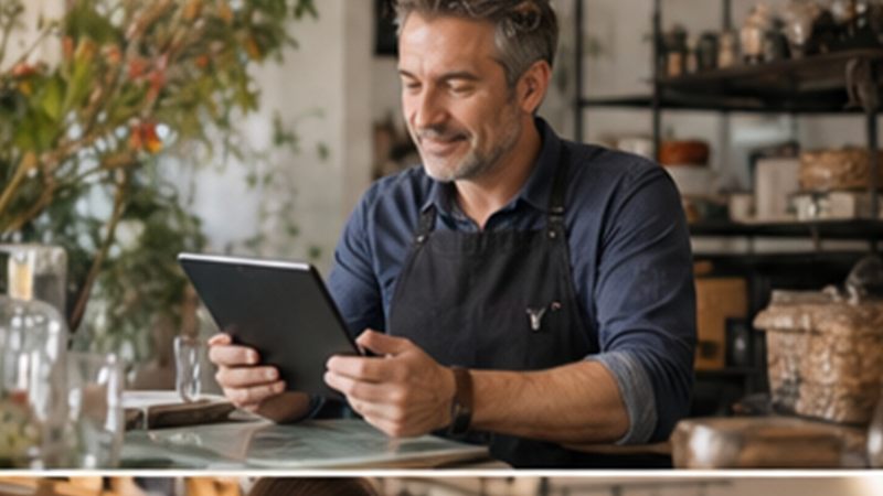 Artisan consultant le site internet de son activité locale