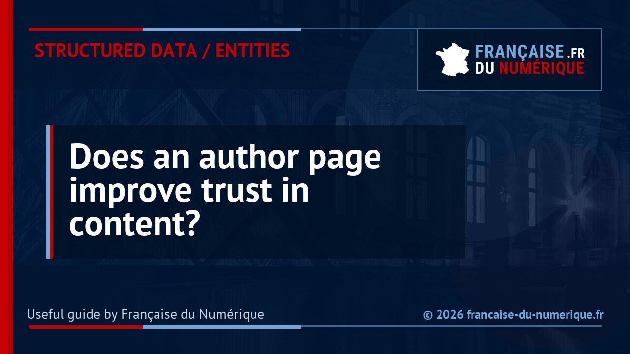 Does an author page improve trust in content?