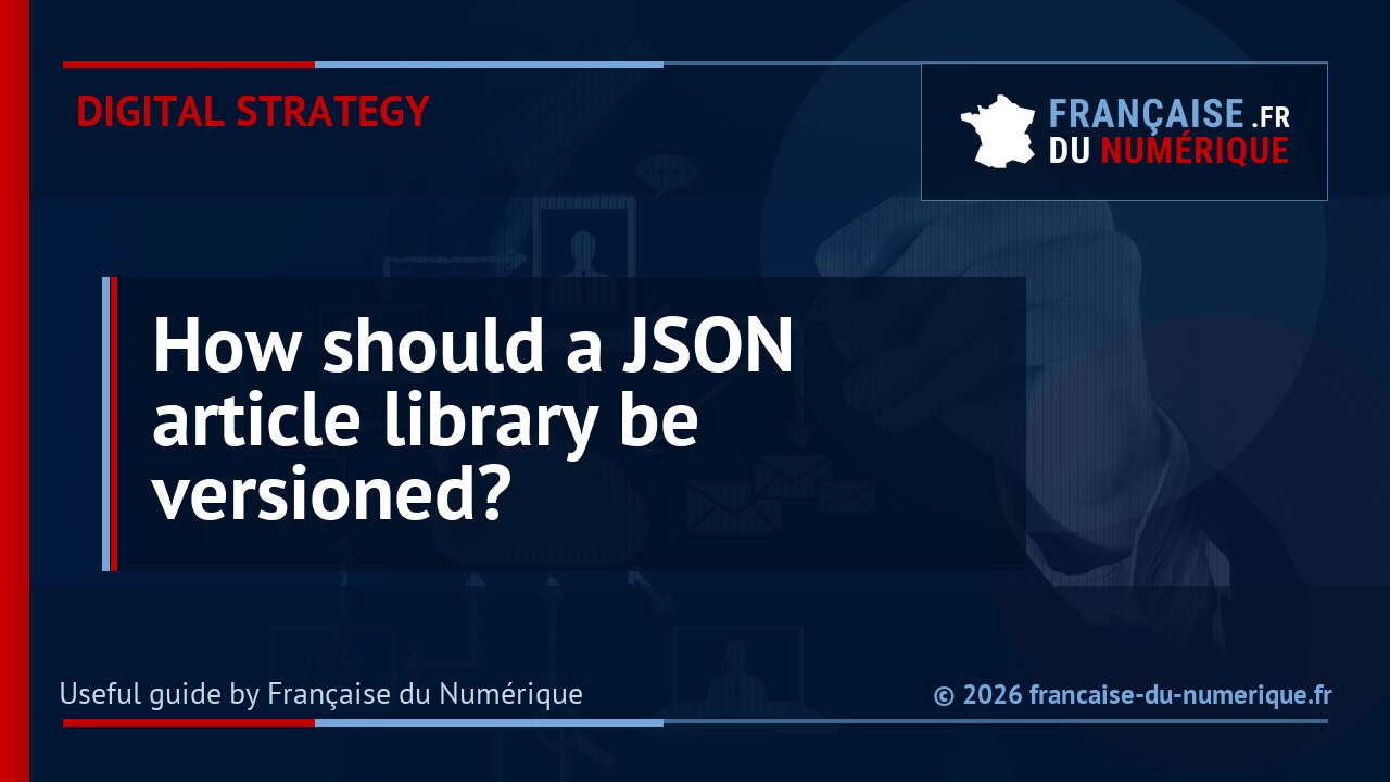 How should a JSON article library be versioned?